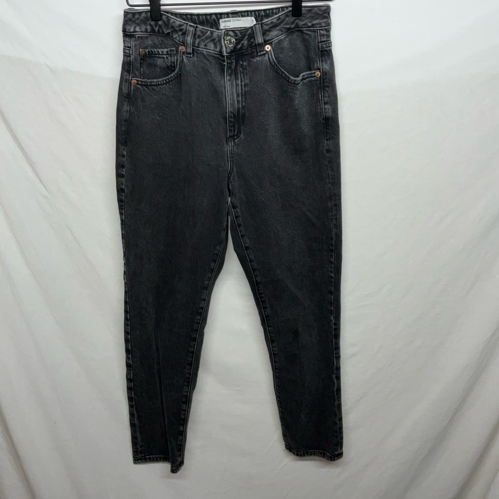 Garage Women’s Mom Jeans‎ Size 7 / 28 - Vintage Wash Black High-Waisted Denim